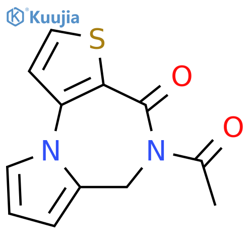 4H-Pyrrolo[1,2-a]thieno[2,3-f][1,4]diazepin-4-one, 5-acetyl-5,6-dihydro- structure