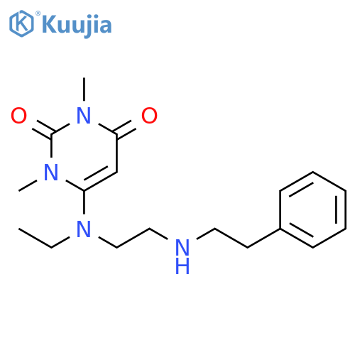 2,4(1H,3H)-Pyrimidinedione,6-[ethyl[2-[(2-phenylethyl)amino]ethyl]amino]-1,3-dimethyl- structure