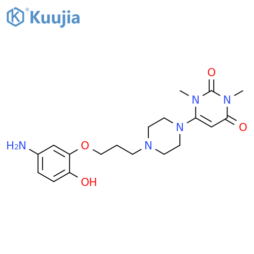 2,4(1H,3H)-Pyrimidinedione,6-[4-[3-(5-amino-2-hydroxyphenoxy)propyl]-1-piperazinyl]-1,3-dimethyl- structure