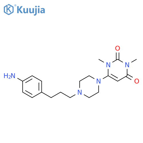 2,4(1H,3H)-Pyrimidinedione,6-[4-[3-(4-aminophenyl)propyl]-1-piperazinyl]-1,3-dimethyl- structure