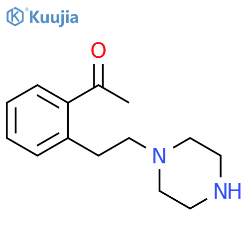 Ethanone, 1-[2-[2-(1-piperazinyl)ethyl]phenyl]- structure
