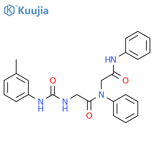 Glycinamide, N-[[(3-methylphenyl)amino]carbonyl]glycyl-N,N2-diphenyl- structure