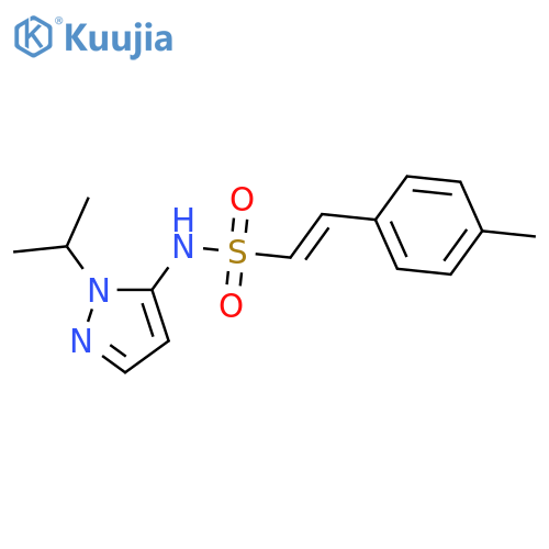 N-[1-(1-Methylethyl)-1H-pyrazol-5-yl]-2-(4-methylphenyl)ethenesulfonamide structure
