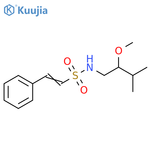 N-(2-methoxy-3-methylbutyl)-2-phenylethene-1-sulfonamide structure