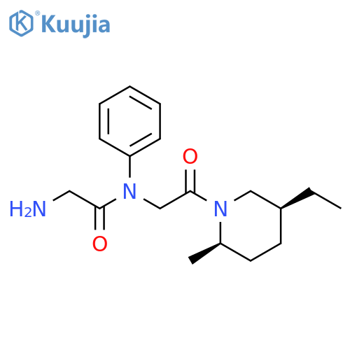 Acetamide,2-amino-N-[2-(5-ethyl-2-methyl-1-piperidinyl)-2-oxoethyl]-N-phenyl-, cis- structure