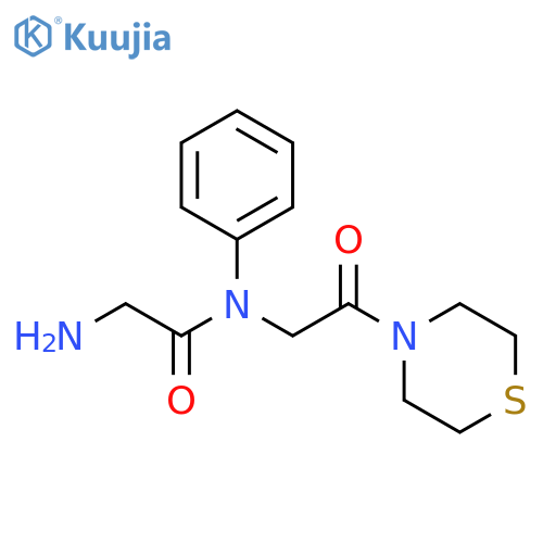 Acetamide, 2-amino-N-[2-oxo-2-(4-thiomorpholinyl)ethyl]-N-phenyl- structure
