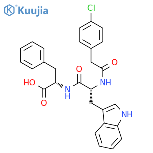 L-Phenylalanine, N-[N-[(4-chlorophenyl)acetyl]-D-tryptophyl]- structure