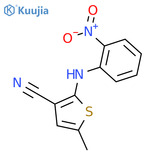 5-Methyl-2-(2-nitrophenyl)amino-3-thiophenecarbonitrile structure
