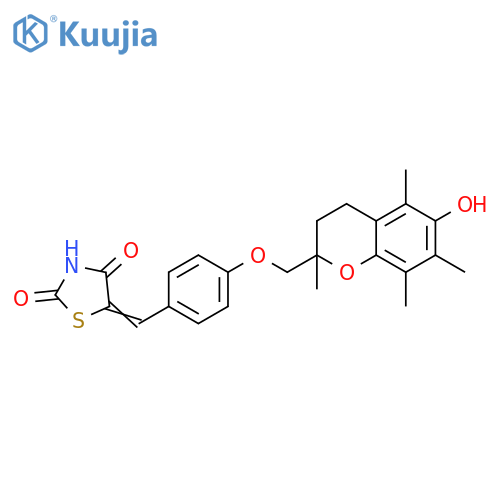 2,4-Thiazolidinedione,5-[[4-[(3,4-dihydro-6-hydroxy-2,5,7,8-tetramethyl-2H-1-benzopyran-2-yl)methoxy]phenyl]methylene]- structure