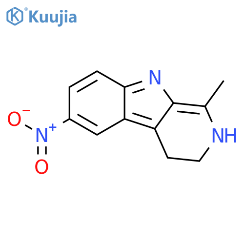 1-Methyl-6-nitro-3,4-dihydro-2H-beta-carboline structure