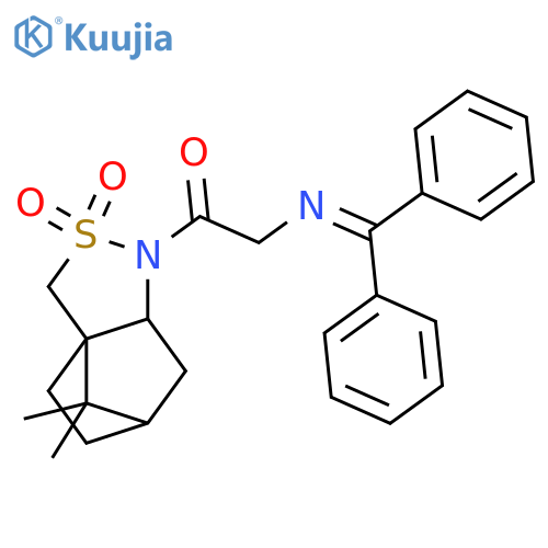 1-((3AS,6R,7aR)-8,8-Dimethyl-2,2-dioxidohexahydro-1H-3a,6-methano-benzocisothiazol-1-yl)-2-((diphenylmethylene)amino)ethanone structure