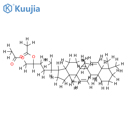 (22R,32R)-34,35-Dinorbacteriohopa-6,11-diene-32,33-diol diacetate structure