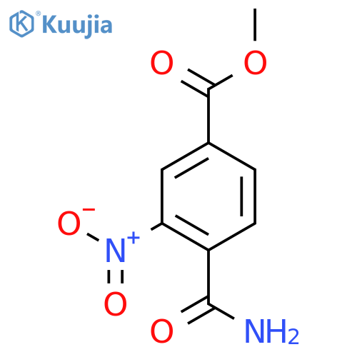 Benzoic acid, 4-(aminocarbonyl)-3-nitro-, methyl ester structure