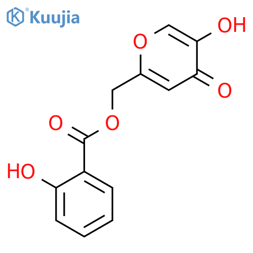 BENZOIC ACID, 2-HYDROXY-, (5-HYDROXY-4-OXO-4H-PYRAN-2-YL)METHYL ESTER structure
