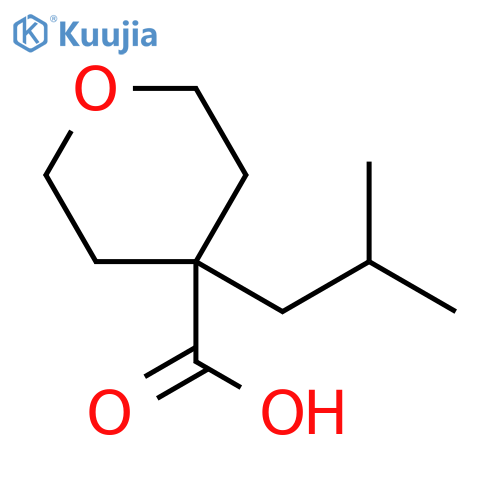 4-(2-Methylpropyl)oxane-4-carboxylic acid structure