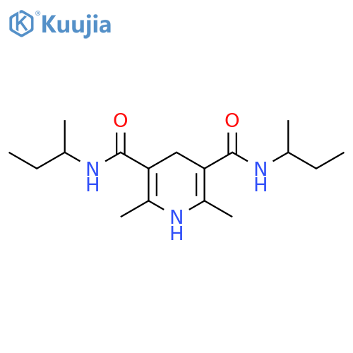3,5-Pyridinedicarboxamide, 1,4-dihydro-2,6-dimethyl-N3,N5-bis(1-methylpropyl)- structure