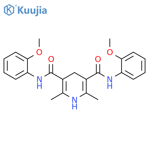 3,5-Pyridinedicarboxamide,1,4-dihydro-N,N'-bis(2-methoxyphenyl)-2,6-dimethyl- structure