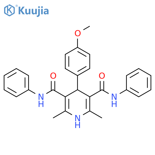 3,5-Pyridinedicarboxamide,1,4-dihydro-4-(4-methoxyphenyl)-2,6-dimethyl-N,N'-diphenyl- structure