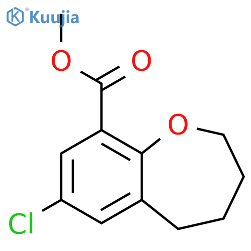 1-Benzoxepin-9-carboxylic acid, 7-chloro-2,3,4,5-tetrahydro-, methylester structure
