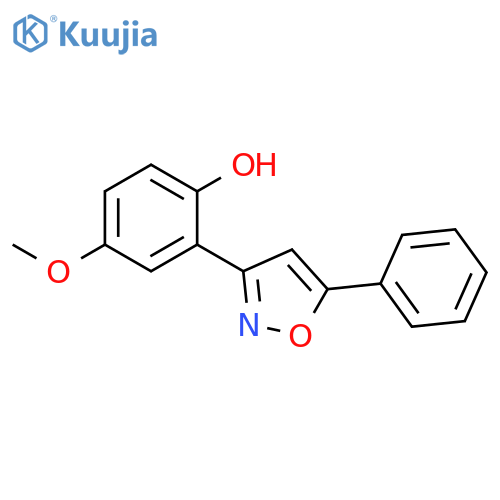 Phenol, 4-methoxy-2-(5-phenyl-3-isoxazolyl)- structure