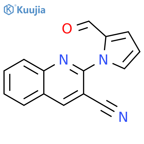 3-Quinolinecarbonitrile, 2-(2-formyl-1H-pyrrol-1-yl)- structure
