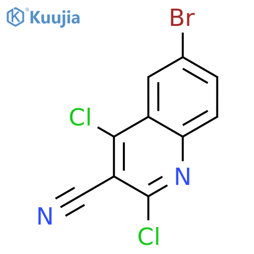 6-bromo-2,4-dichloroquinoline-3-carbonitrile structure