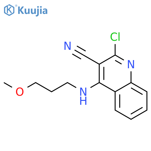 3-Quinolinecarbonitrile, 2-chloro-4-[(3-methoxypropyl)amino]- structure