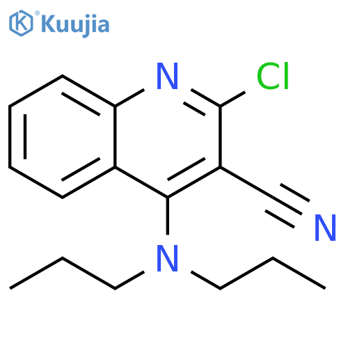 3-Quinolinecarbonitrile, 2-chloro-4-(dipropylamino)- structure