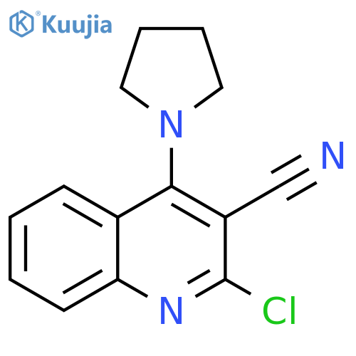 3-Quinolinecarbonitrile, 2-chloro-4-(1-pyrrolidinyl)- structure