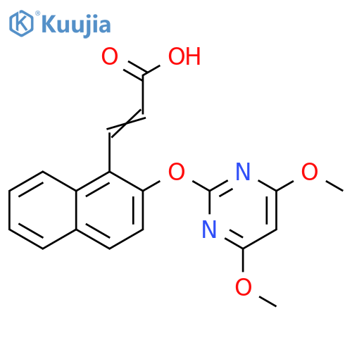 2-Propenoic acid,3-[2-[(4,6-dimethoxy-2-pyrimidinyl)oxy]-1-naphthalenyl]- structure