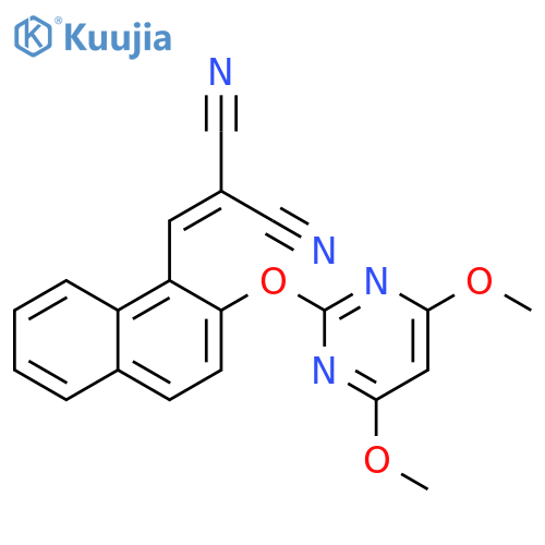 Propanedinitrile,[[2-[(4,6-dimethoxy-2-pyrimidinyl)oxy]-1-naphthalenyl]methylene]- structure