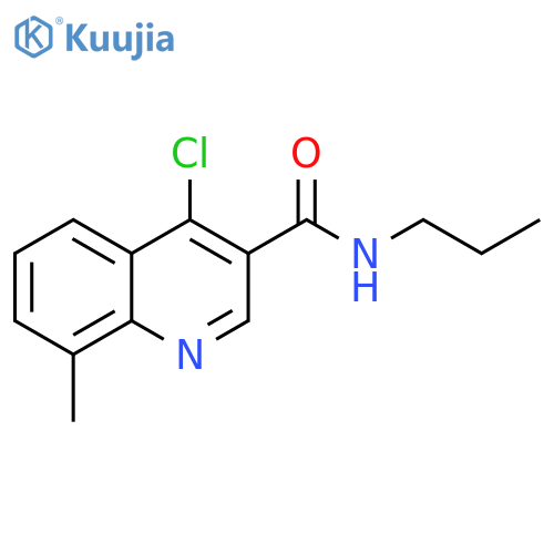 3-Quinolinecarboxamide, 4-chloro-8-methyl-N-propyl- structure