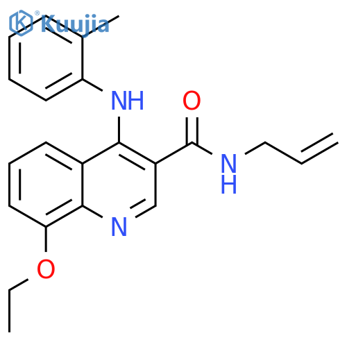 3-Quinolinecarboxamide,8-ethoxy-4-[(2-methylphenyl)amino]-N-2-propenyl- structure