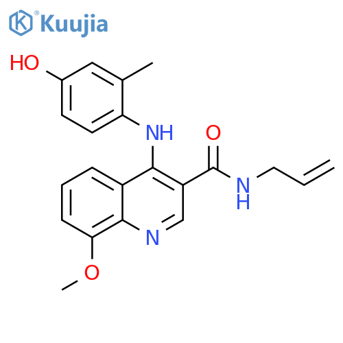 3-Quinolinecarboxamide,4-[(4-hydroxy-2-methylphenyl)amino]-8-methoxy-N-2-propenyl- structure