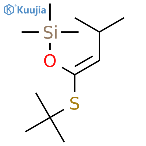 {[1-(tert-Butylsulfanyl)-3-methylbut-1-en-1-yl]oxy}(trimethyl)silane structure