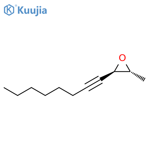 Oxirane, 2-methyl-3-(1-octynyl)-, trans- structure