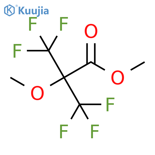 Propanoic acid, 3,3,3-trifluoro-2-methoxy-2-(trifluoromethyl)-, methyl ester structure