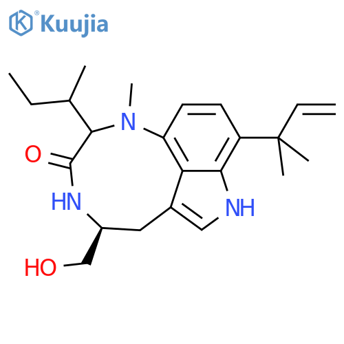 3H-Pyrrolo[4,3,2-gh]-1,4-benzodiazonin-3-one,9-(1,1-dimethyl-2-propenyl)-1,2,4,5,6,8-hexahydro-5-(hydroxymethyl)-1-methyl-2-(1-methylpropyl)-,[2S-[2R*(R*),5R*]]- (9CI) structure
