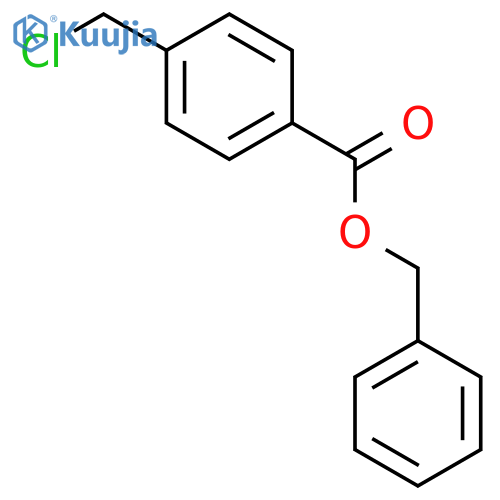 Benzoic acid, 4-(chloromethyl)-, phenylmethyl ester structure