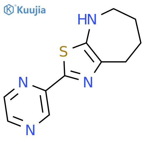 4H-Thiazolo[5,4-b]azepine, 5,6,7,8-tetrahydro-2-pyrazinyl- structure