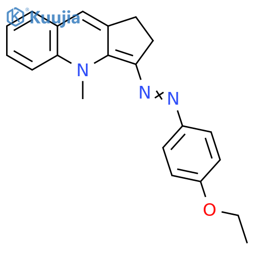 1H-Cyclopenta[b]quinoline,3-[(4-ethoxyphenyl)azo]-2,4-dihydro-4-methyl- structure