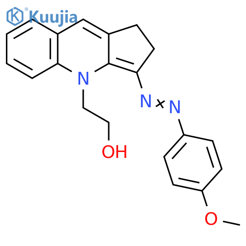 4H-Cyclopenta[b]quinoline-4-ethanol,1,2-dihydro-3-[(4-methoxyphenyl)azo]- structure