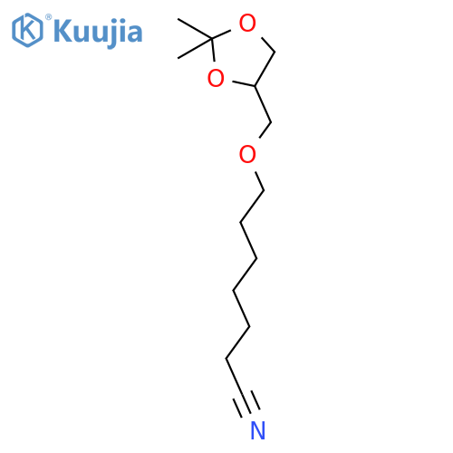 Heptanenitrile, 7-[(2,2-dimethyl-1,3-dioxolan-4-yl)methoxy]- structure