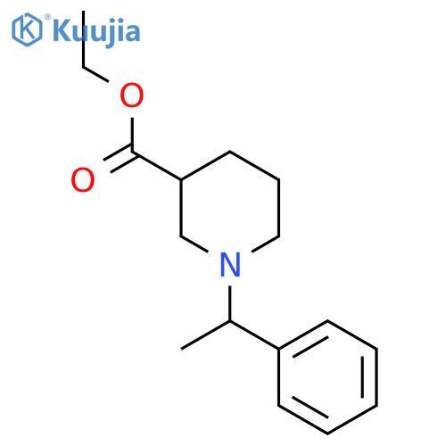 Ethyl 1-(1-phenylethyl)piperidine-3-carboxylate structure
