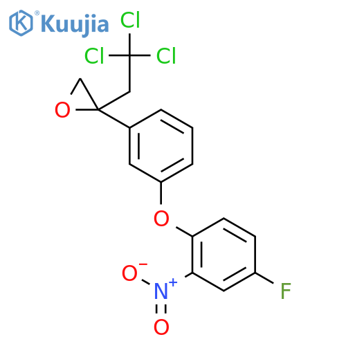 Oxirane, 2-[3-(4-fluoro-2-nitrophenoxy)phenyl]-2-(2,2,2-trichloroethyl)- structure