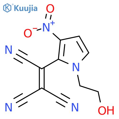 Ethenetricarbonitrile, [1-(2-hydroxyethyl)-3-nitro-1H-pyrrol-2-yl]- structure