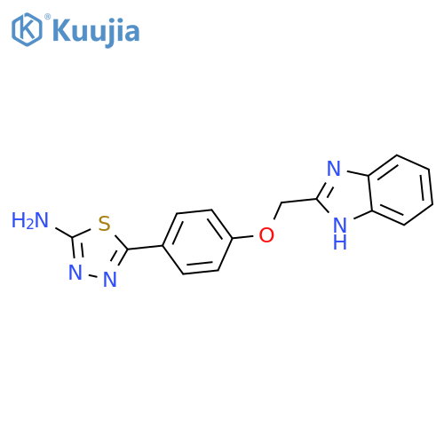 1,3,4-Thiadiazol-2-amine, 5-[4-(1H-benzimidazol-2-ylmethoxy)phenyl]- structure