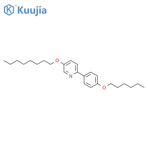 Pyridine, 2-[4-(hexyloxy)phenyl]-5-(octyloxy)- structure