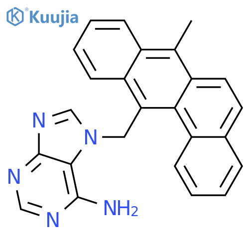 7-[(7-methyltetraphen-12-yl)methyl]-7H-purin-6-amine structure