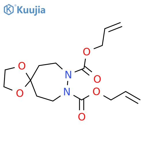 1,4-Dioxa-8,9-diazaspiro[4.6]undecane-8,9-dicarboxylic acid, 8,9-di-2-propen-1-yl ester structure